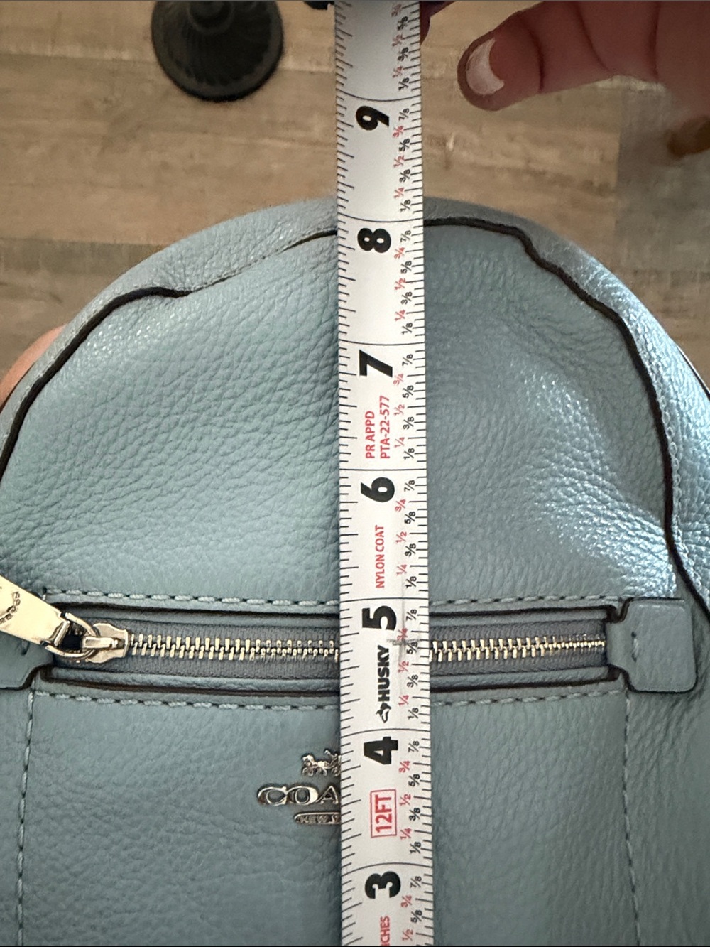 Coach Andi Mini Pebbled Leather Backpack — Periwinkle - Picture 3 of 10